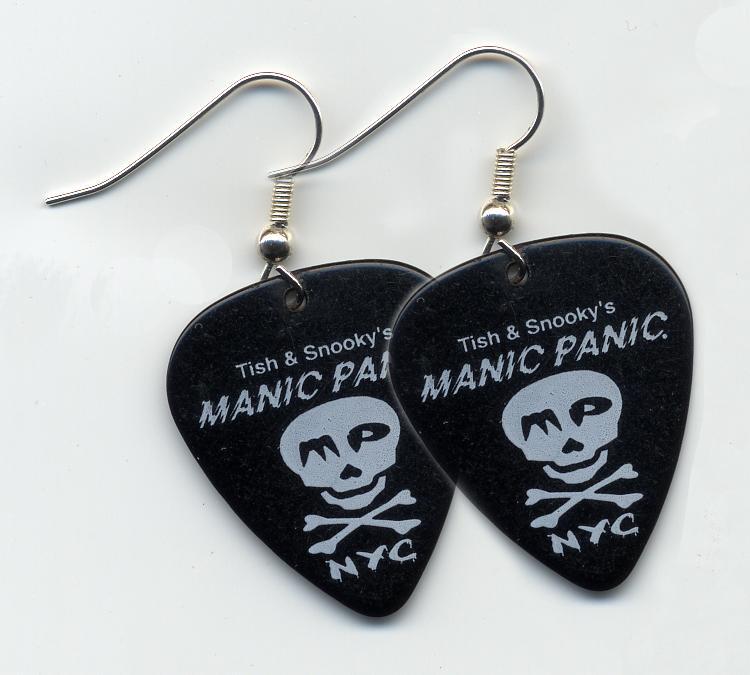 Guitar Pick Earrings with Skully design - Image 11