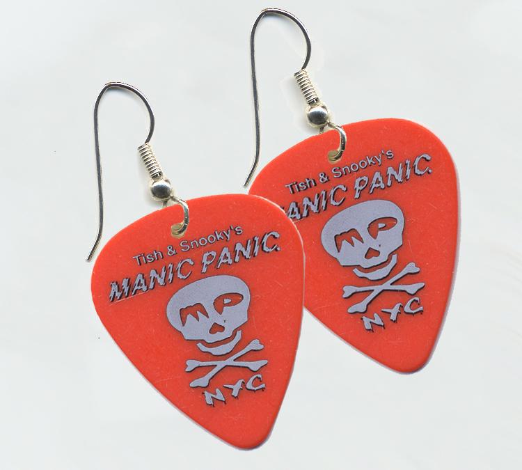Guitar Pick Earrings with Skully design - Image 9